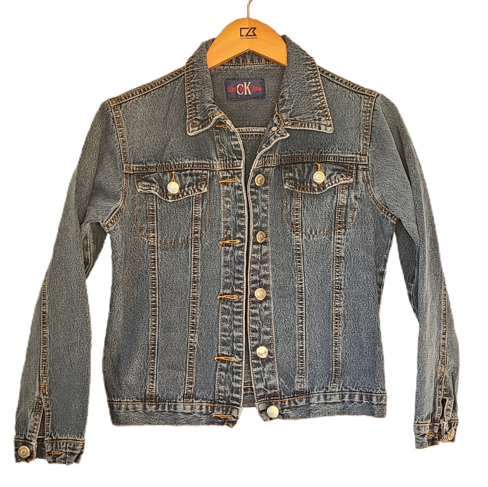 3/$20 Vtg 90s Calvin Klein Denim Jacket - S